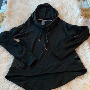 Champion Women's Cowl Neck Black Hoodie Sweatshirt